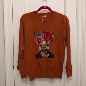 Maze Frida Kahlo embroidered sweater